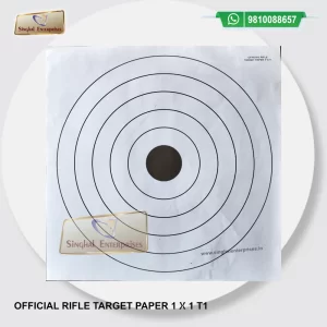 OFFICIAL RIFLE TARGET PAPER 1 X 1 T1